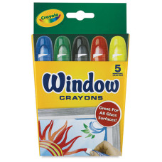 Пастель воскова Crayola Window для вікон 5 кольорів