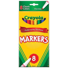 Фломастери Crayola Classic тонкі 8 кольорів