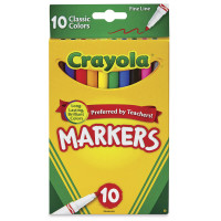 Фломастери Crayola Classic тонкі 10 кольорів