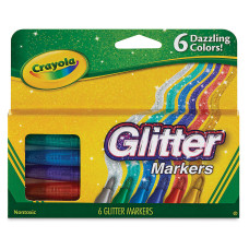 Фломастери Crayola Glitter (Блискучі) 6 кольорів
