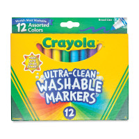 Фломастери Crayola Washable товсті 12 кольорів