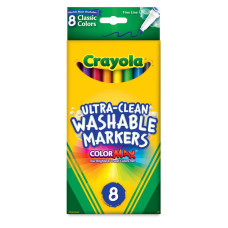 Фломастери Crayola Washable тонкі 8 кольорів