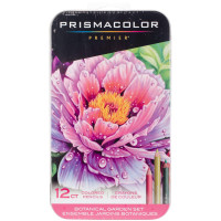 Кольорові олівці Prismacolor Premier - Botanical 12 кольорів в метал. кейсі