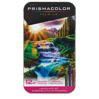 Цветные карандаши Prismacolor Premier - Landscape 12 цветов в металл. пенале