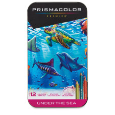 Кольорові олівці Prismacolor Premier - Under the Sea 12 кольорів в метал. кейсі