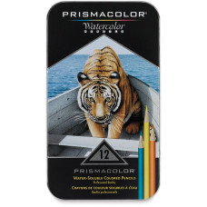Акварельні олівці Prismacolor Premier 12 кольорів в метал. кейсі