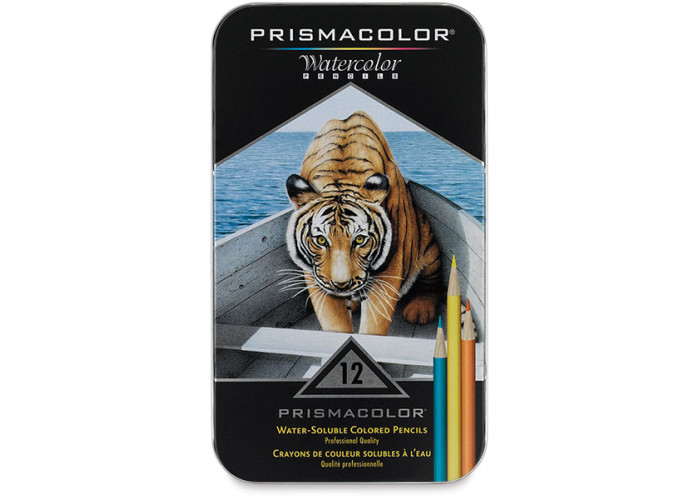 Акварельні олівці Prismacolor Premier 12 кольорів в метал. кейсі