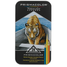 Акварельні олівці Prismacolor Premier 24 кольори в метал. кейсі