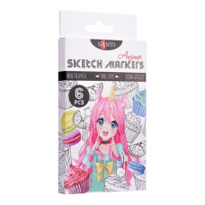 Набір скетч маркерів Santi Sketch "Anime" 6 штук