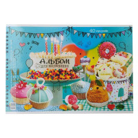 Альбом для малювання А4 на пружині 40 листів "Sweets"
