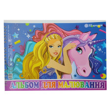 Альбом для малювання А4 на пружині 20 листів "Princess"