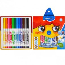 Фломастери Marco Super Washable 12 кольорів (1630-12CB)