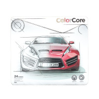 Олівці кольорові Marco Color Core 24 кольори в метал. кейсі (3100-24TN)