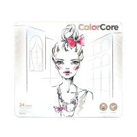 Олівці кольорові Marco Color Core 24 кольори в метал. кейсі (3130-24TN)