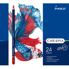 Олівці кольорові Marco Chroma 24 кольори в метал. кейсі (8010-24TN)
